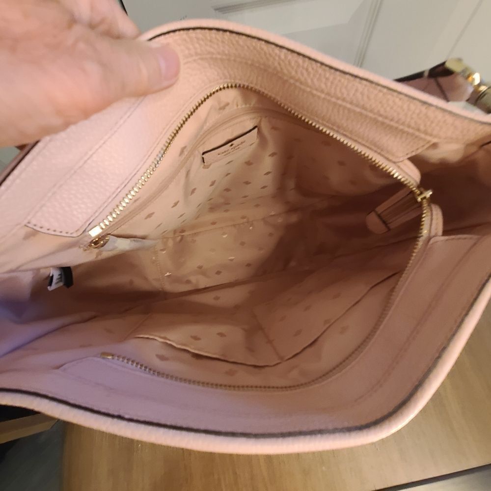 Kate Spade Lexy Shoulder Bag Rose Smoke Light Pink Leather Large Hobo K4659 NWT - Picture 9 of 9